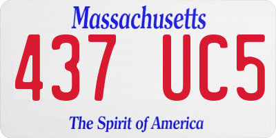 MA license plate 437UC5