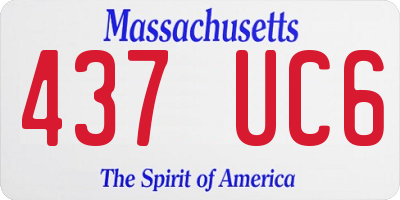 MA license plate 437UC6