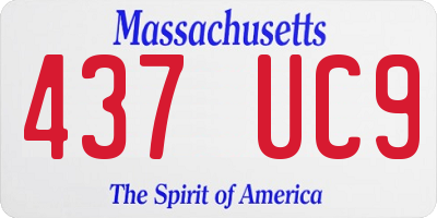 MA license plate 437UC9