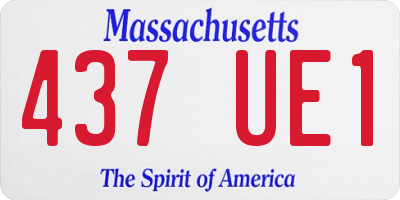 MA license plate 437UE1