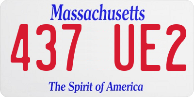 MA license plate 437UE2