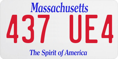 MA license plate 437UE4