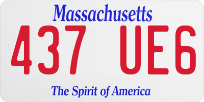 MA license plate 437UE6