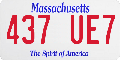 MA license plate 437UE7