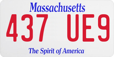 MA license plate 437UE9