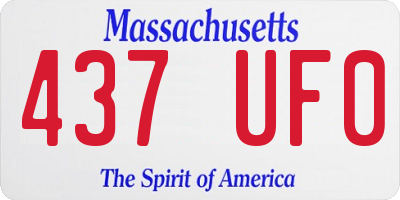 MA license plate 437UF0