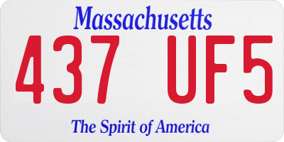 MA license plate 437UF5