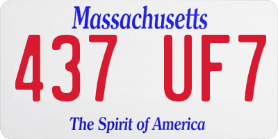 MA license plate 437UF7