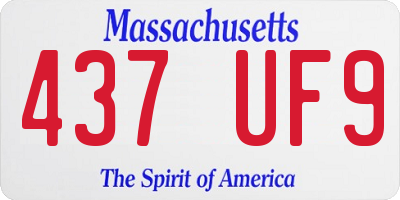 MA license plate 437UF9