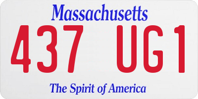 MA license plate 437UG1