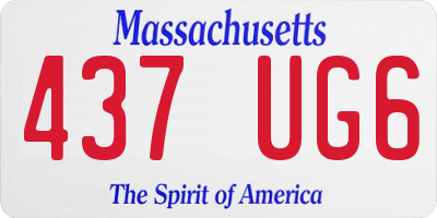 MA license plate 437UG6