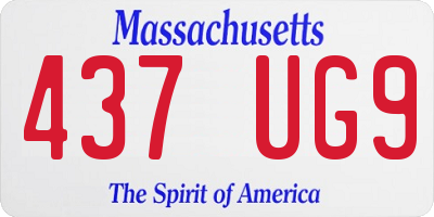 MA license plate 437UG9