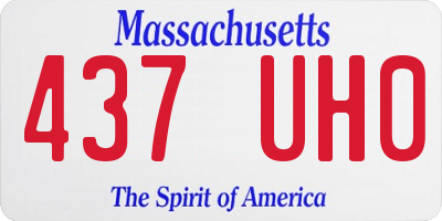MA license plate 437UH0