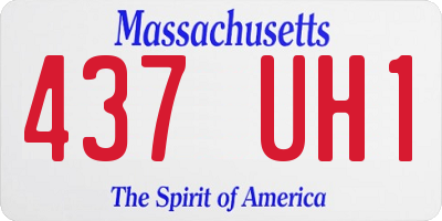 MA license plate 437UH1
