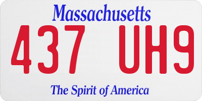 MA license plate 437UH9