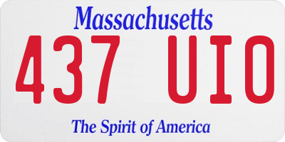 MA license plate 437UI0