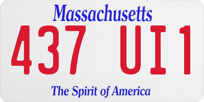 MA license plate 437UI1