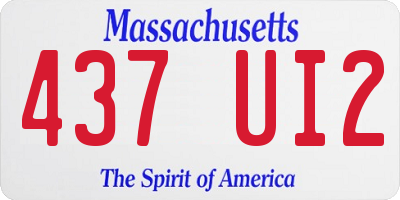 MA license plate 437UI2