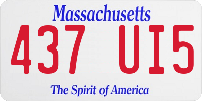MA license plate 437UI5