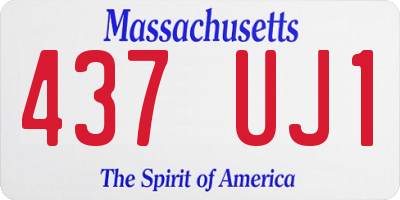 MA license plate 437UJ1