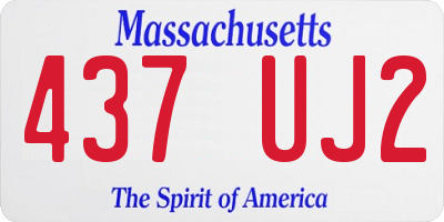 MA license plate 437UJ2