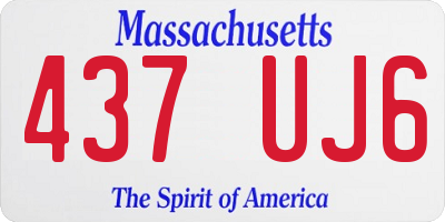 MA license plate 437UJ6