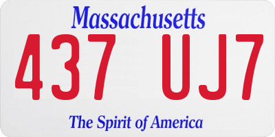 MA license plate 437UJ7