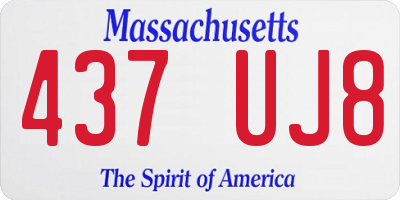 MA license plate 437UJ8
