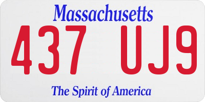 MA license plate 437UJ9