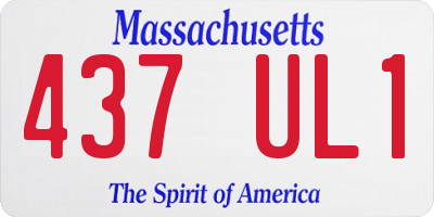 MA license plate 437UL1