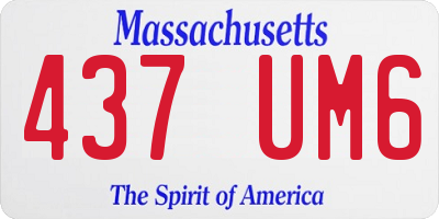 MA license plate 437UM6
