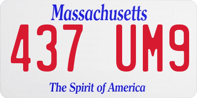 MA license plate 437UM9
