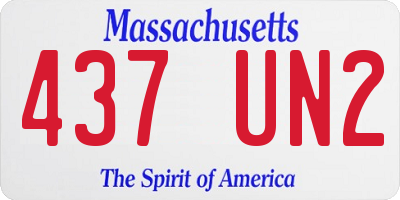 MA license plate 437UN2