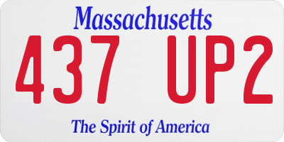 MA license plate 437UP2