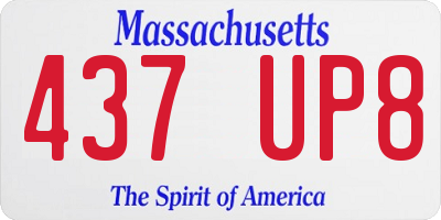 MA license plate 437UP8