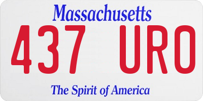 MA license plate 437UR0