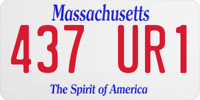 MA license plate 437UR1