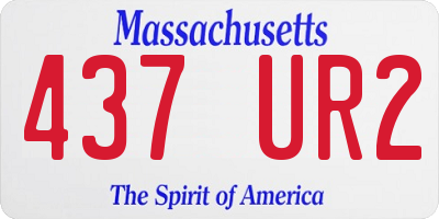 MA license plate 437UR2