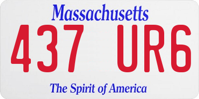 MA license plate 437UR6