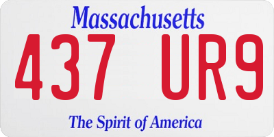 MA license plate 437UR9