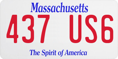 MA license plate 437US6