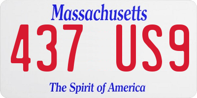 MA license plate 437US9