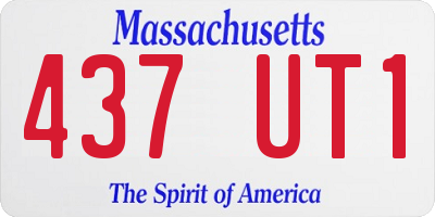 MA license plate 437UT1