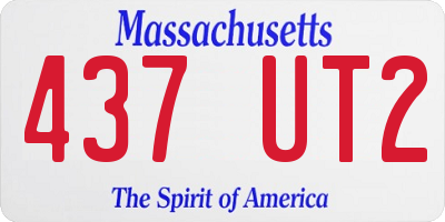 MA license plate 437UT2