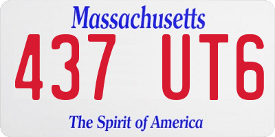 MA license plate 437UT6