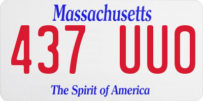MA license plate 437UU0