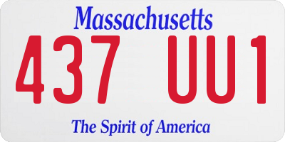 MA license plate 437UU1