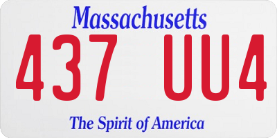 MA license plate 437UU4