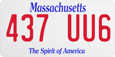 MA license plate 437UU6