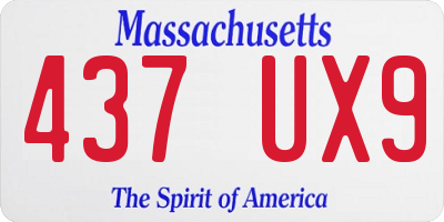 MA license plate 437UX9